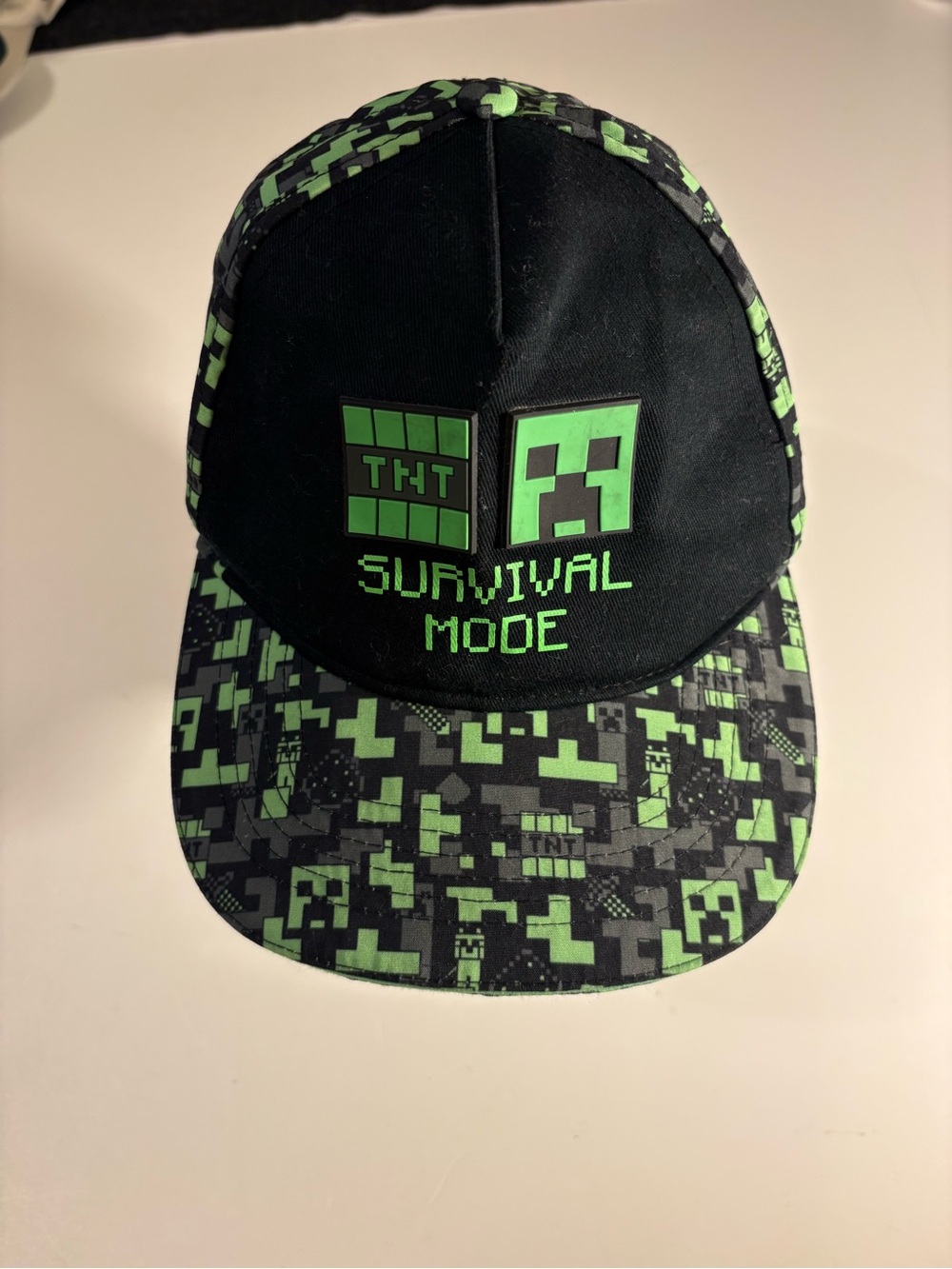 Minecraft Survival Mode  Cap - Black & Neon Green
